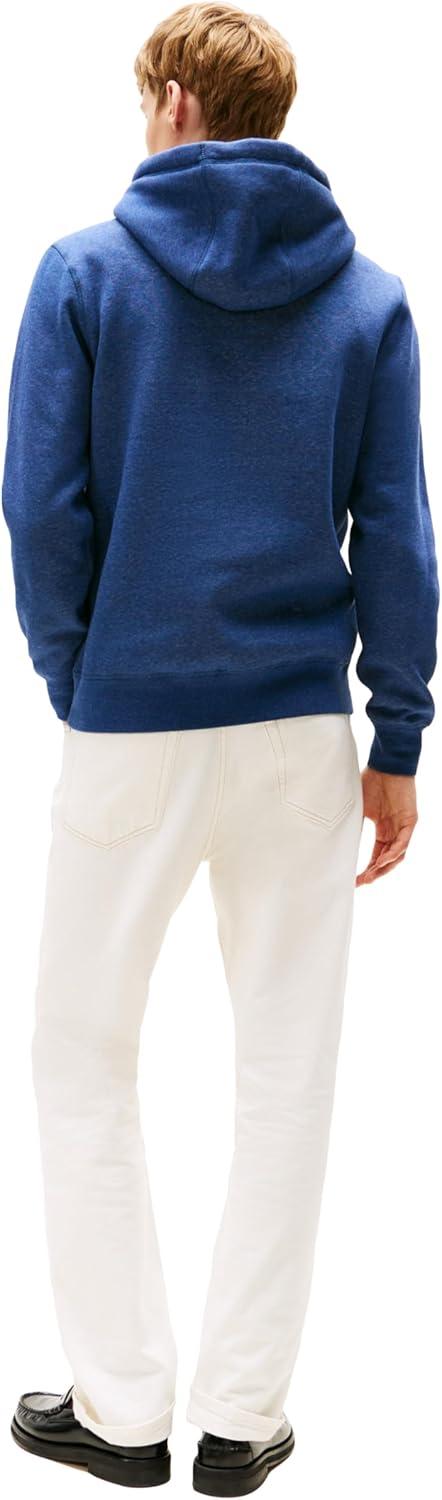 imageTommy Hilfiger Mens Medium Weight Fleece Hoodie Sweatshirt With Embroidered Logo Also Available in Big amp TallAegean Sea Heather