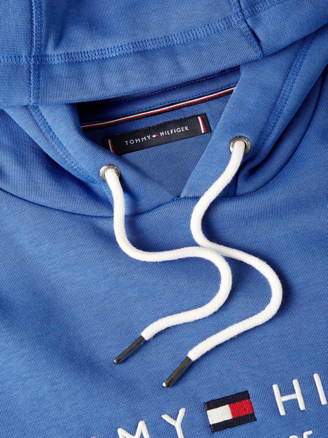 imageTommy Hilfiger Mens Medium Weight Fleece Hoodie Sweatshirt With Embroidered Logo Also Available in Big amp TallBlue Orbit