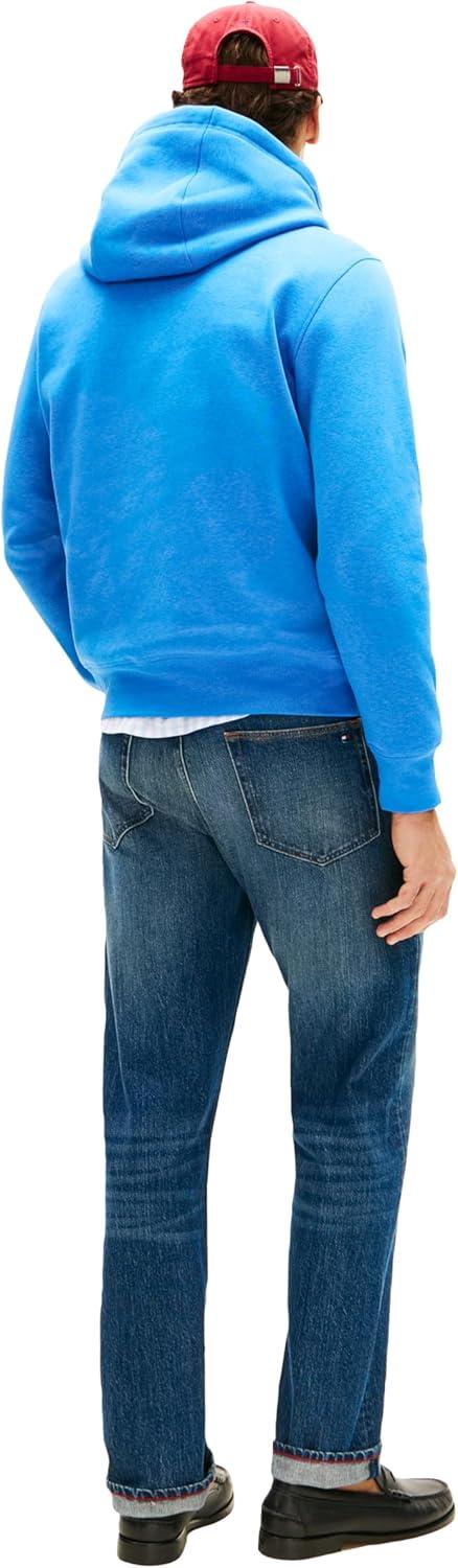 imageTommy Hilfiger Mens Medium Weight Fleece Hoodie Sweatshirt With Embroidered Logo Also Available in Big amp TallBlue Orbit