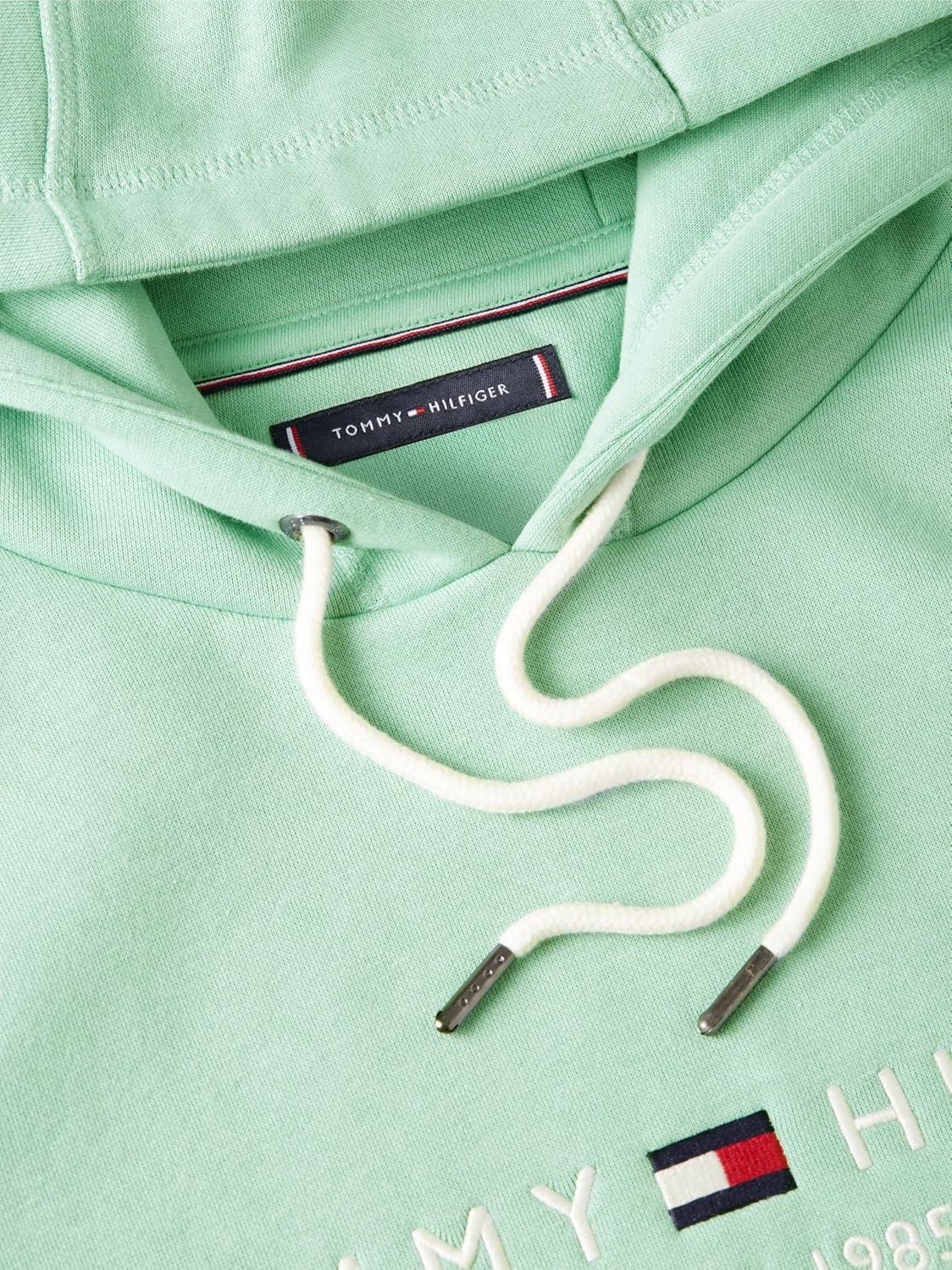 imageTommy Hilfiger Mens Medium Weight Fleece Hoodie Sweatshirt With Embroidered Logo Also Available in Big amp TallCrushed Mint
