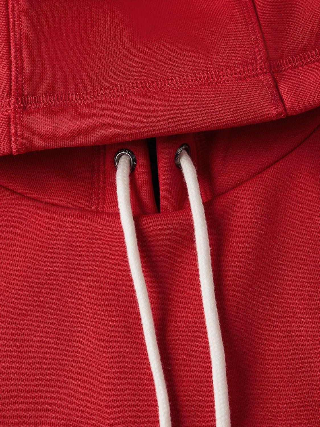 imageTommy Hilfiger Mens Medium Weight Fleece Hoodie Sweatshirt With Embroidered Logo Also Available in Big amp TallMedium Red