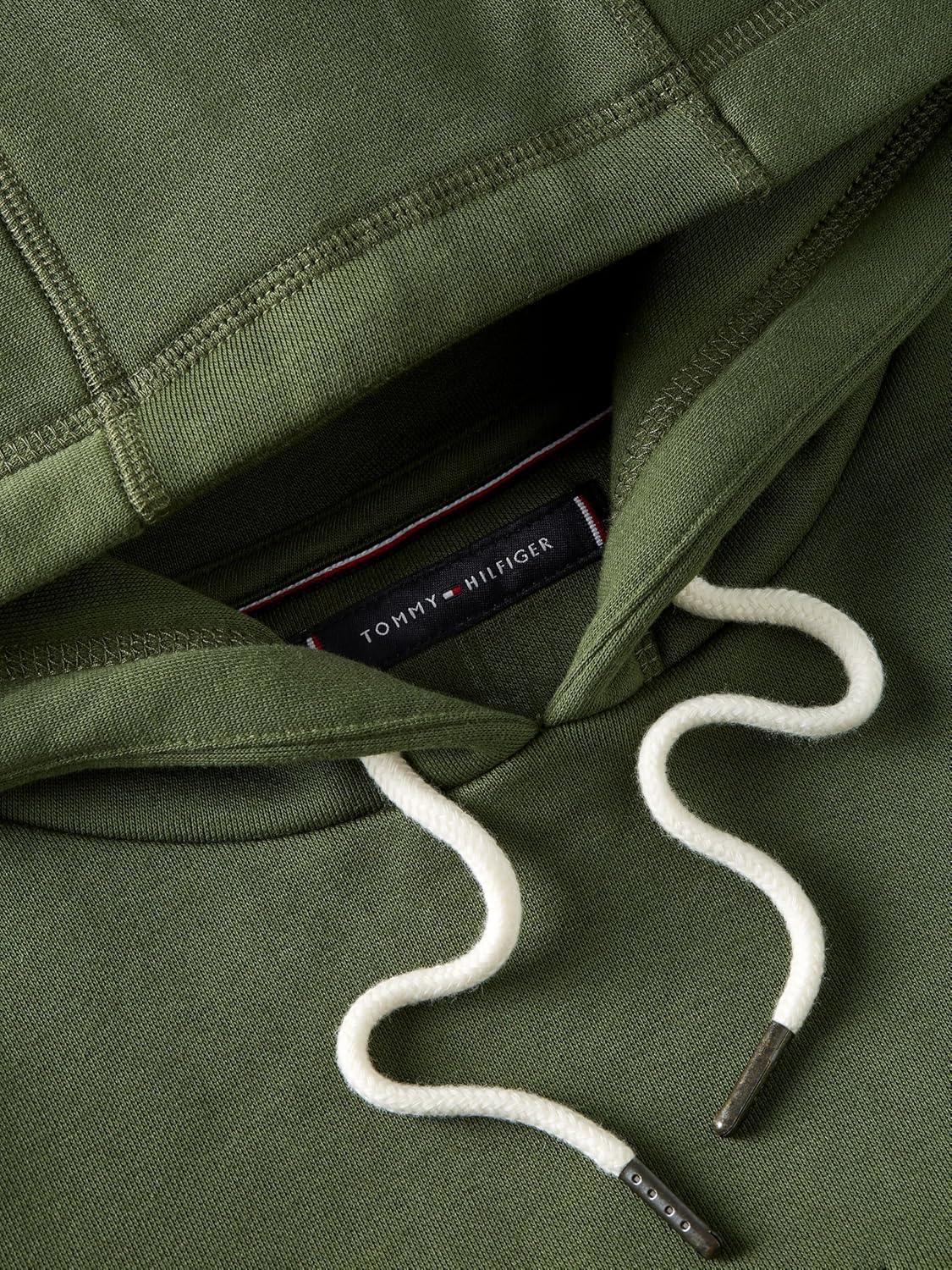 imageTommy Hilfiger Mens Medium Weight Fleece Hoodie Sweatshirt With Embroidered Logo Also Available in Big amp TallMountain Pine
