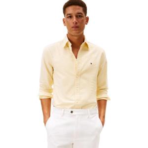 Tommy Hilfiger Men’s Long Sleeve Oxford Shirts in Regular Fit, Men’s Button Down Shirts, Also Available in Big and Tall(Morningside Yellow)