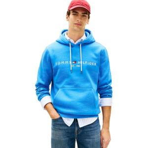 Tommy Hilfiger Men’s Medium Weight Fleece Hoodie Sweatshirt With Embroidered Logo, Also Available in Big & Tall(Blue Orbit)