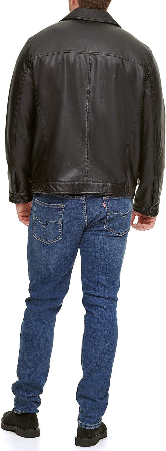 imageTommy Hilfiger Mens Classic Faux Leather JacketBlack