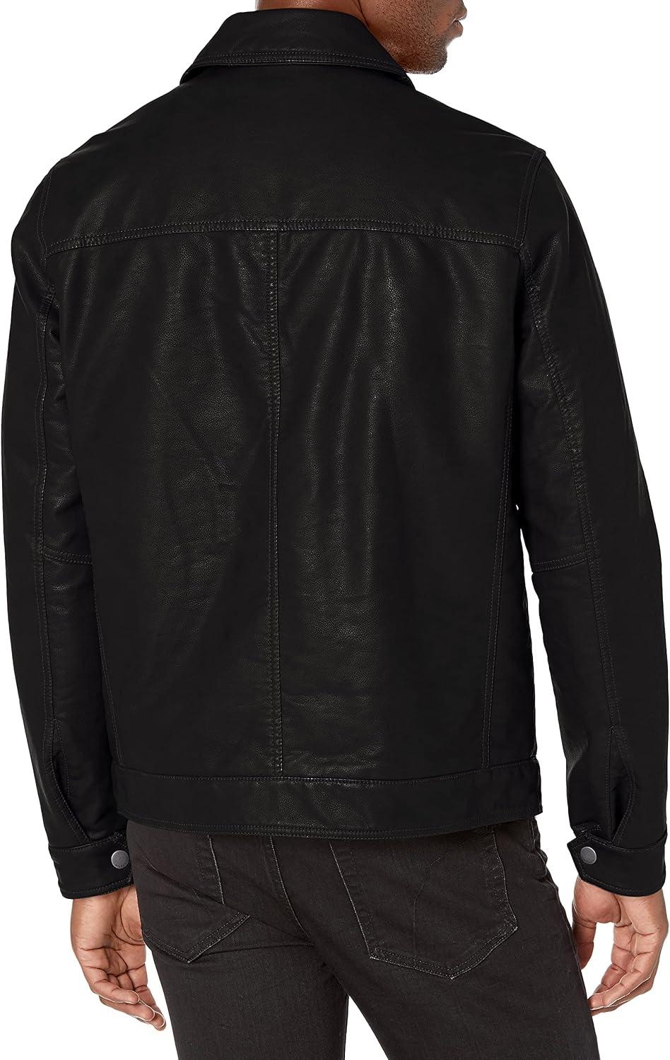 imageTommy Hilfiger Mens Classic Faux Leather JacketBlack