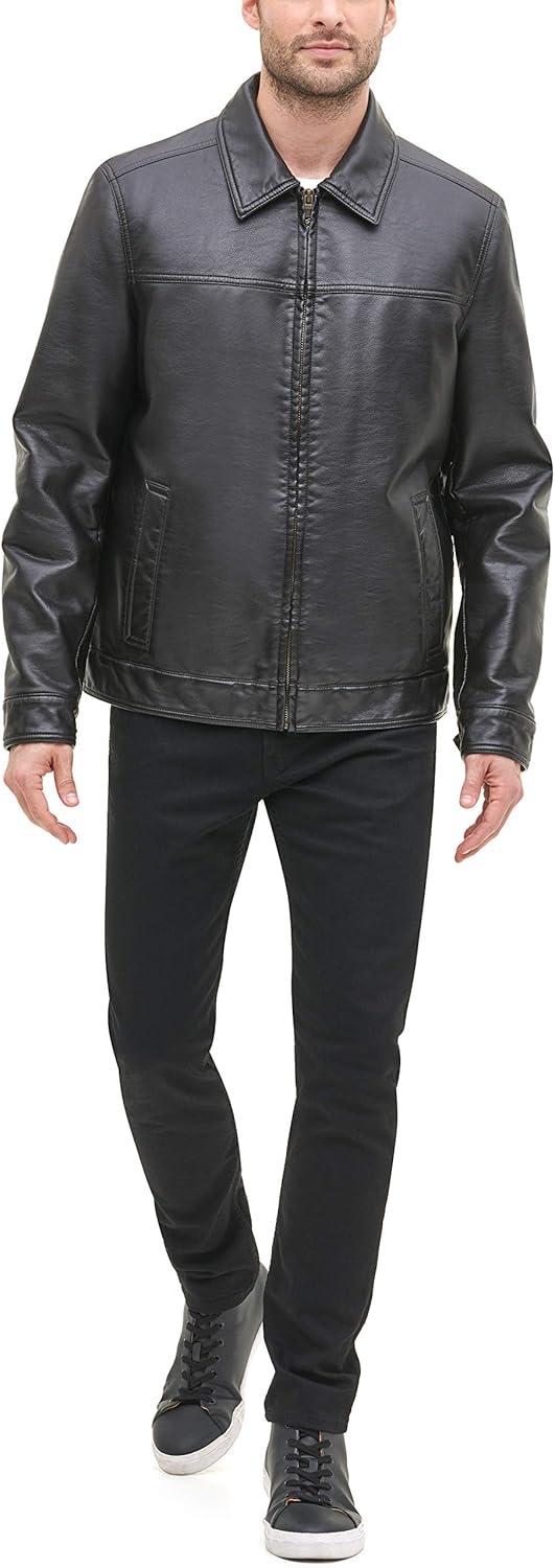 imageTommy Hilfiger Mens Classic Faux Leather JacketDark Brown