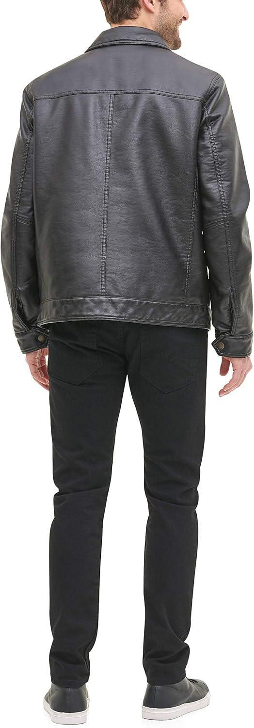 imageTommy Hilfiger Mens Classic Faux Leather JacketDark Brown