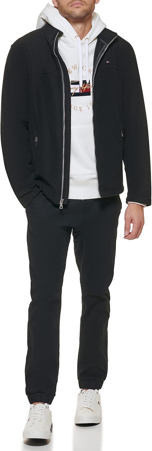 imageTommy Hilfiger Mens Classic Zip Front Polar Fleece JacketBlack