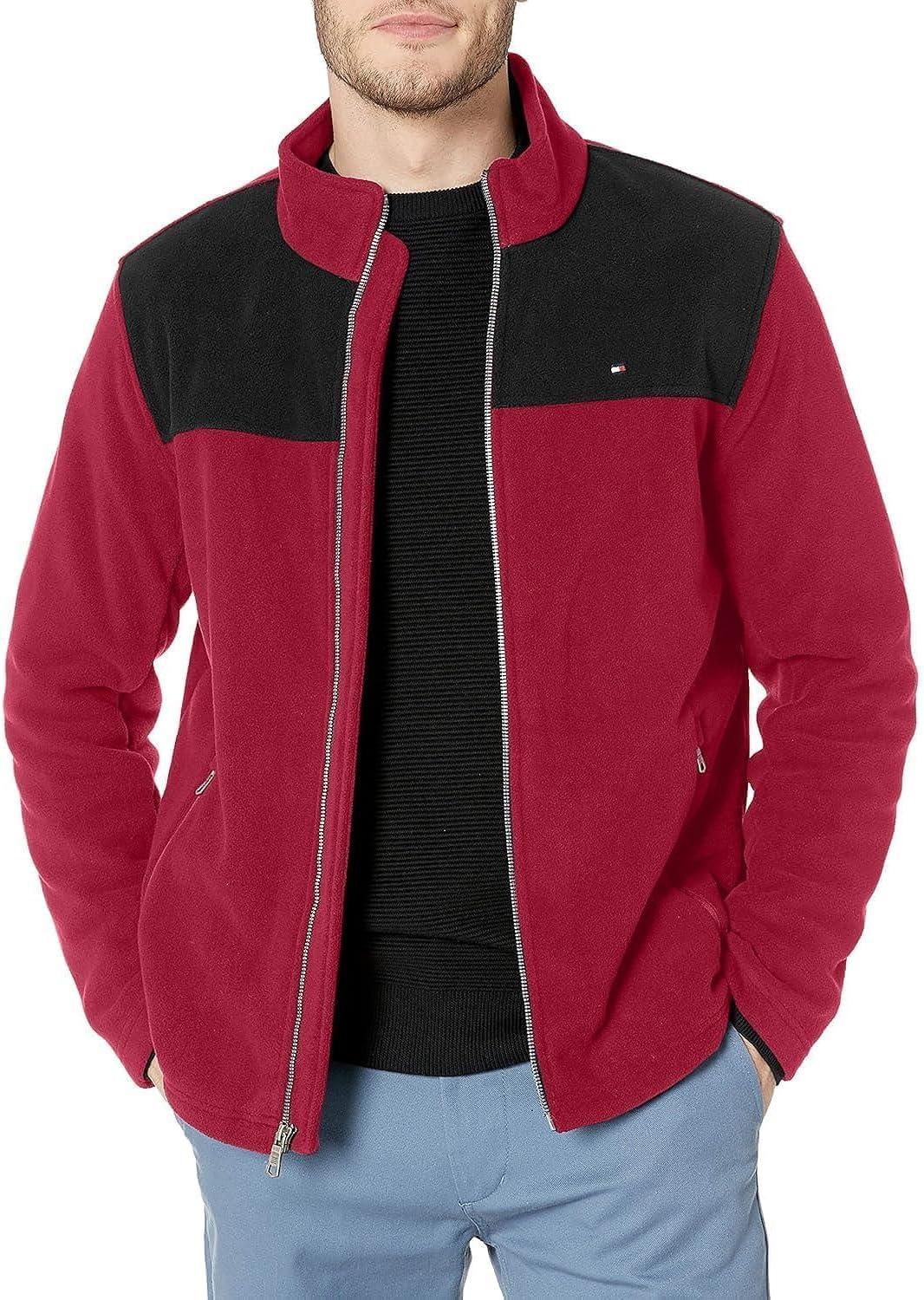imageTommy Hilfiger Mens Classic Zip Front Polar Fleece JacketBlack