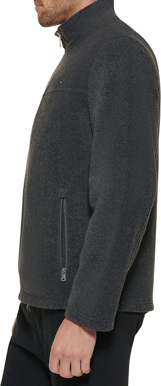 imageTommy Hilfiger Mens Classic Zip Front Polar Fleece JacketCharcoal