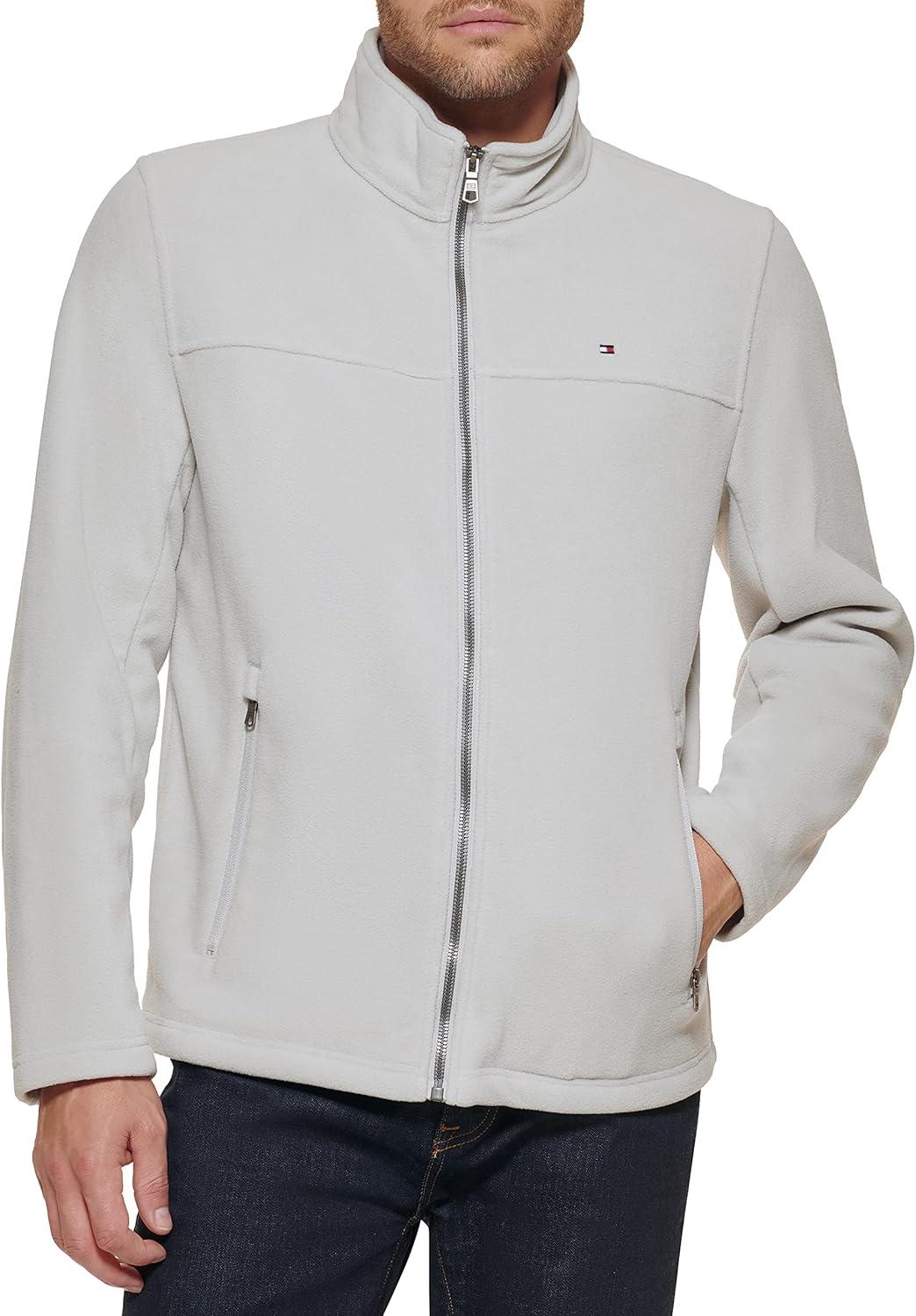 imageTommy Hilfiger Mens Classic Zip Front Polar Fleece JacketIce