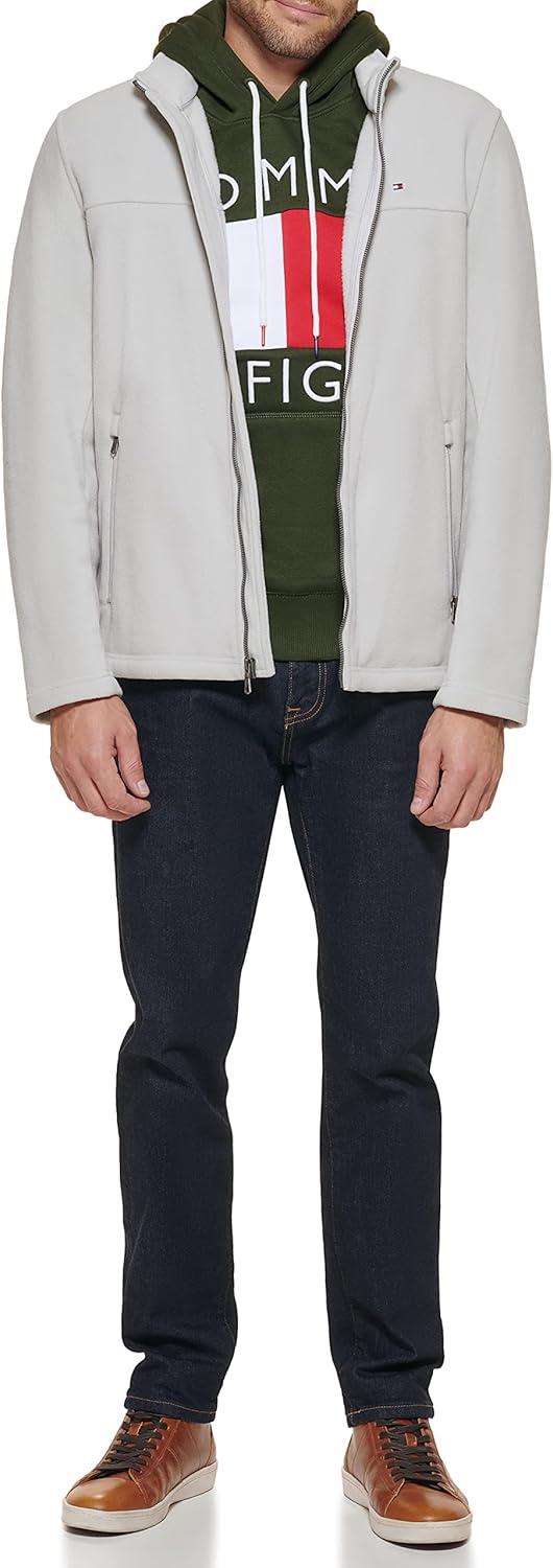 imageTommy Hilfiger Mens Classic Zip Front Polar Fleece JacketIce