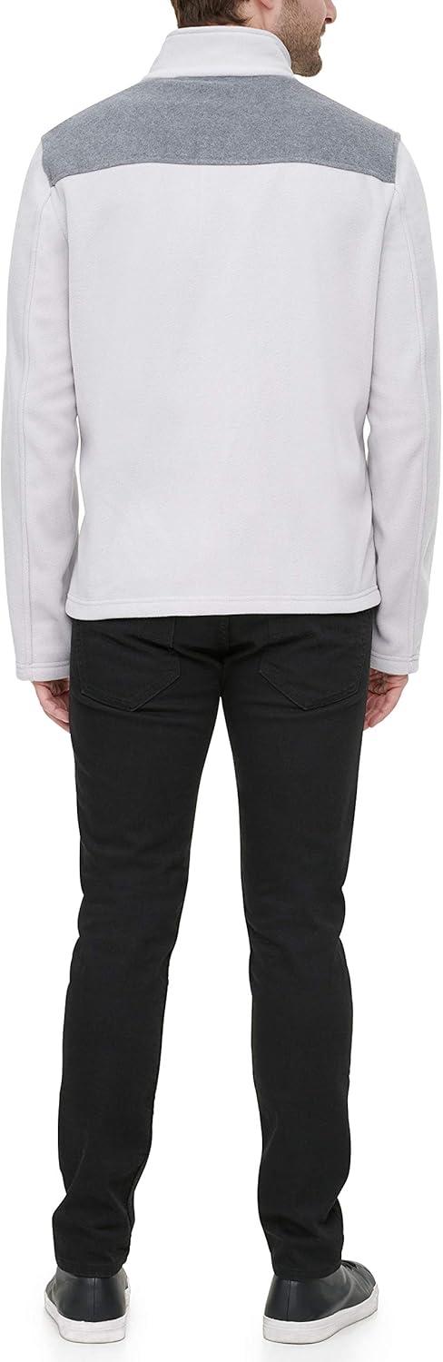imageTommy Hilfiger Mens Classic Zip Front Polar Fleece JacketLight GreyIce