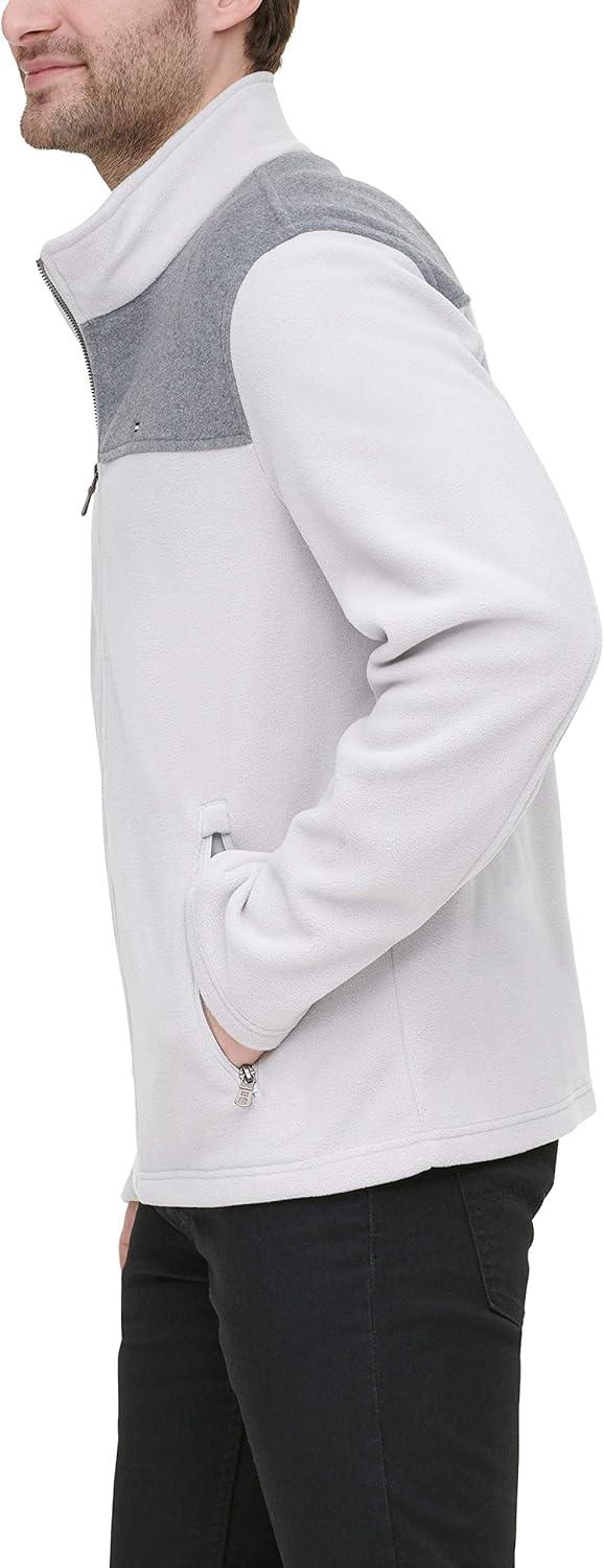imageTommy Hilfiger Mens Classic Zip Front Polar Fleece JacketLight GreyIce