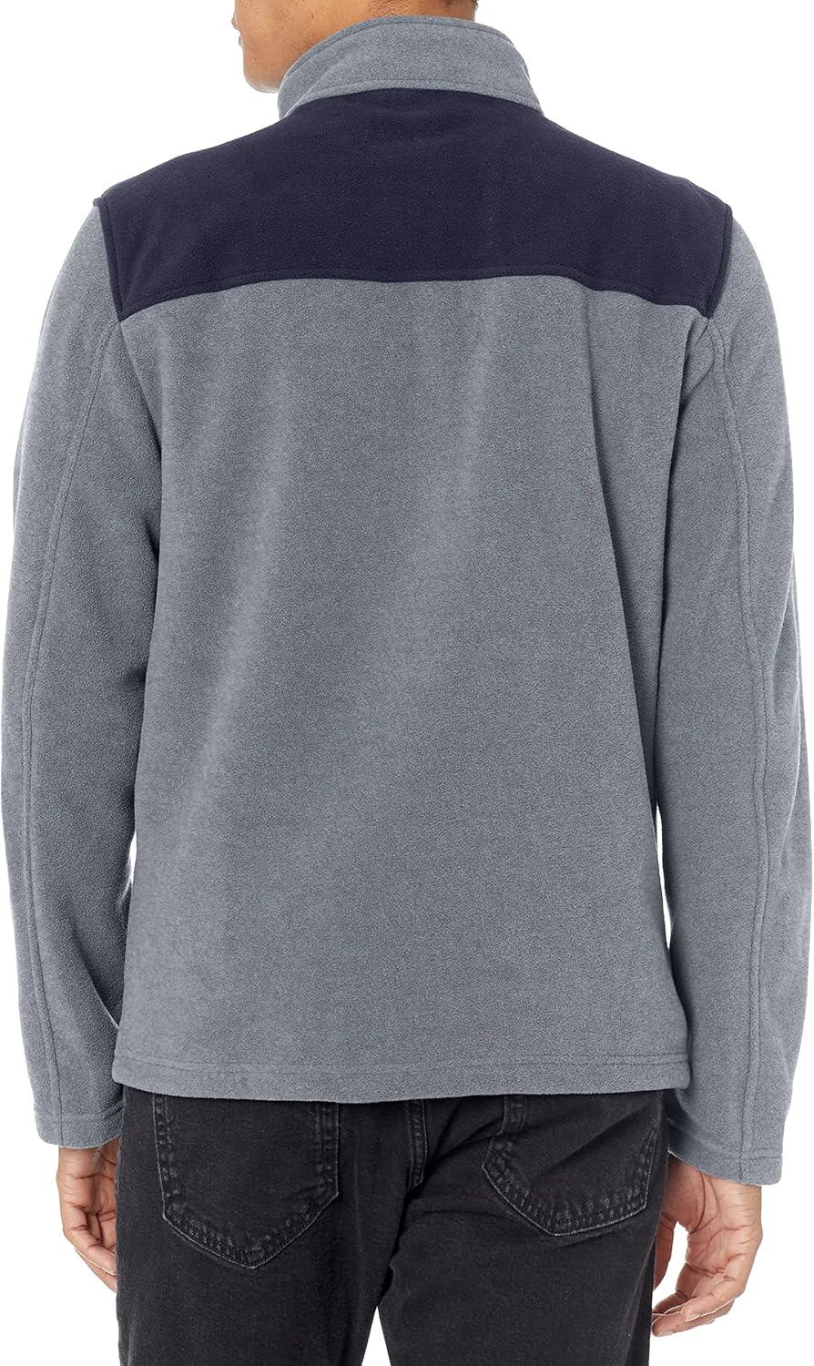 imageTommy Hilfiger Mens Classic Zip Front Polar Fleece JacketNavy Light Grey