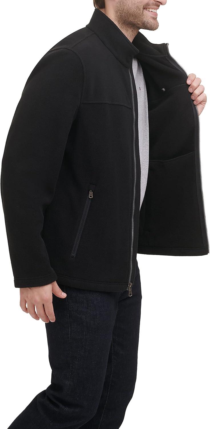imageTommy Hilfiger Mens Classic Zip Front Polar Fleece JacketNavyLight Grey