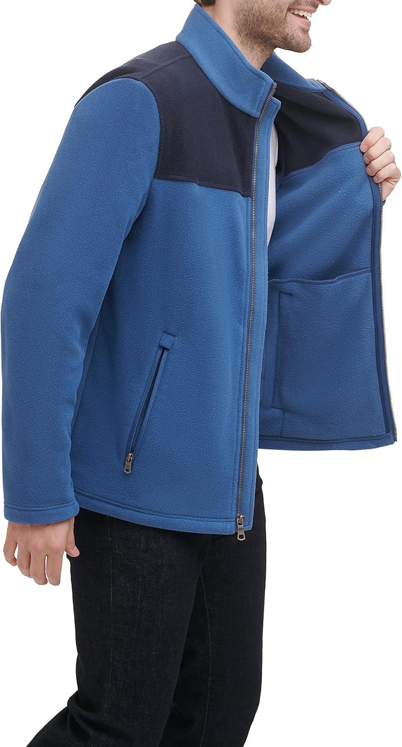 imageTommy Hilfiger Mens Classic Zip Front Polar Fleece JacketNavyRoyal Blue
