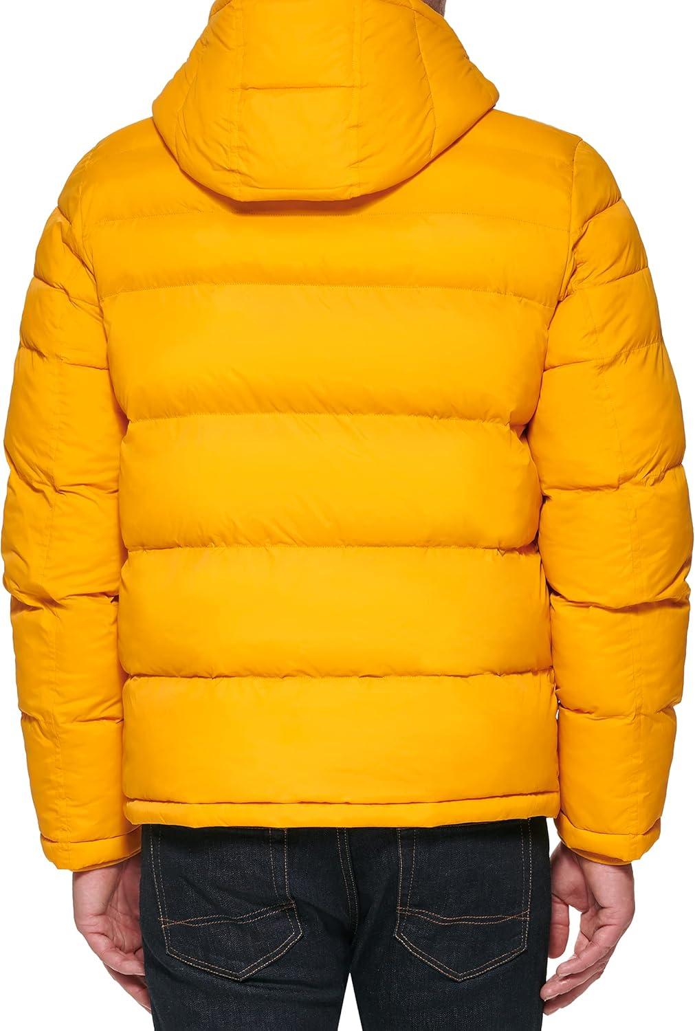 imageTommy Hilfiger Mens Down Alternative Hooded Puffer Jacket Standard and Big amp TallArctic Yellow