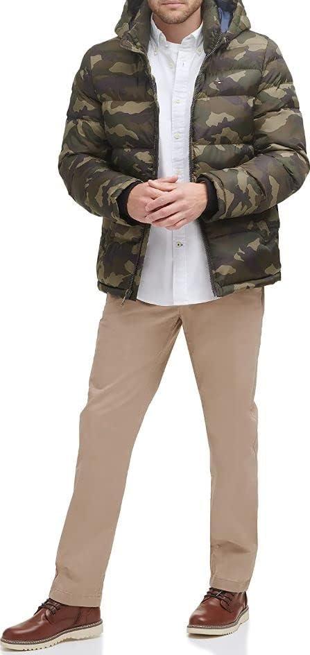 imageTommy Hilfiger Mens Down Alternative Hooded Puffer Jacket Standard and Big amp TallCamouflage
