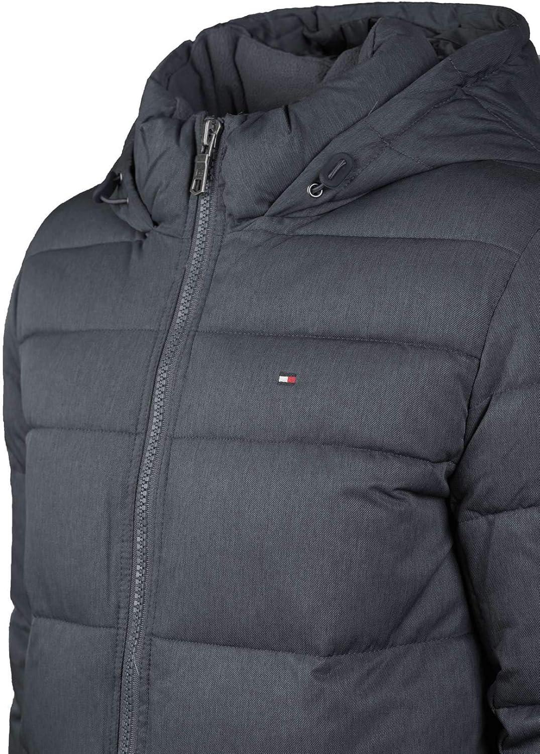 imageTommy Hilfiger Mens Down Alternative Hooded Puffer Jacket Standard and Big amp TallHeather Navy