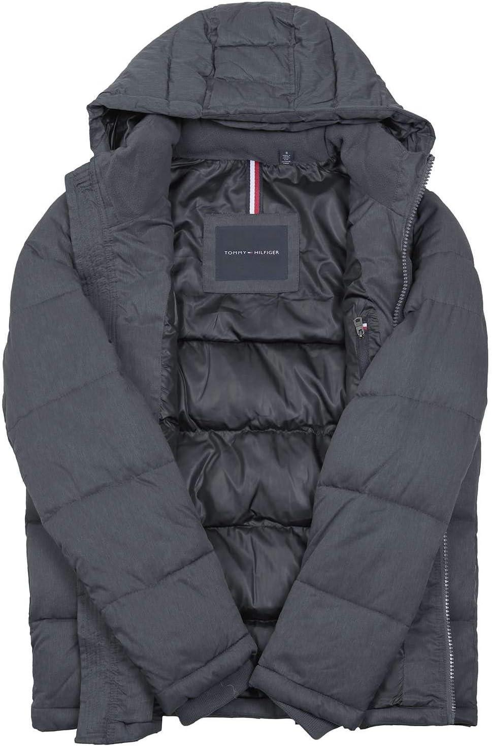 imageTommy Hilfiger Mens Down Alternative Hooded Puffer Jacket Standard and Big amp TallHeather Navy