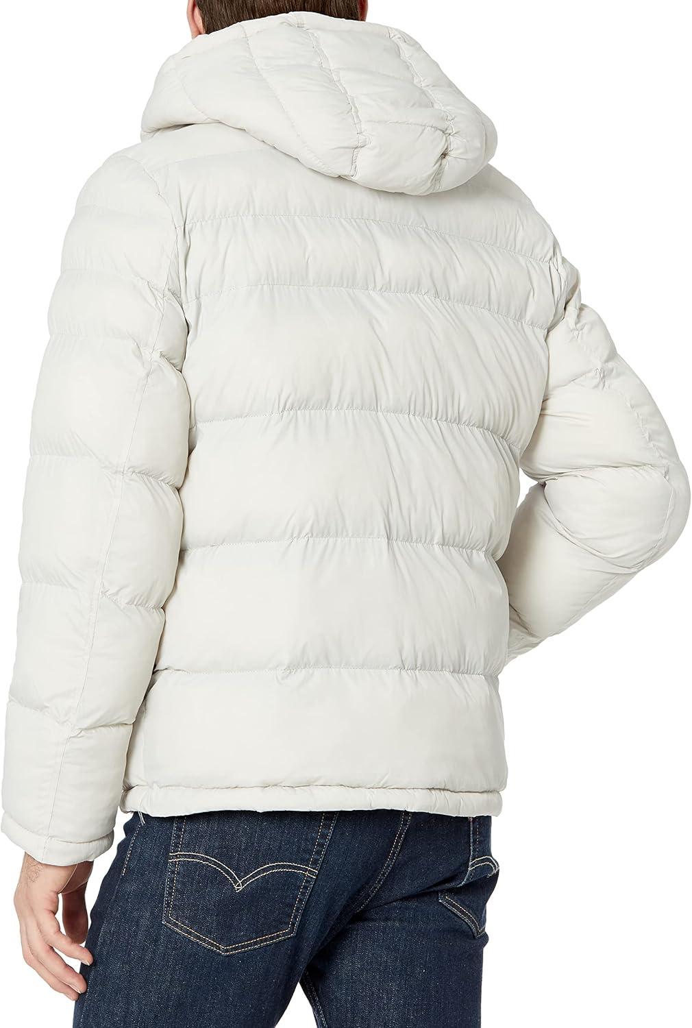 imageTommy Hilfiger Mens Down Alternative Hooded Puffer Jacket Standard and Big amp TallNew Ice