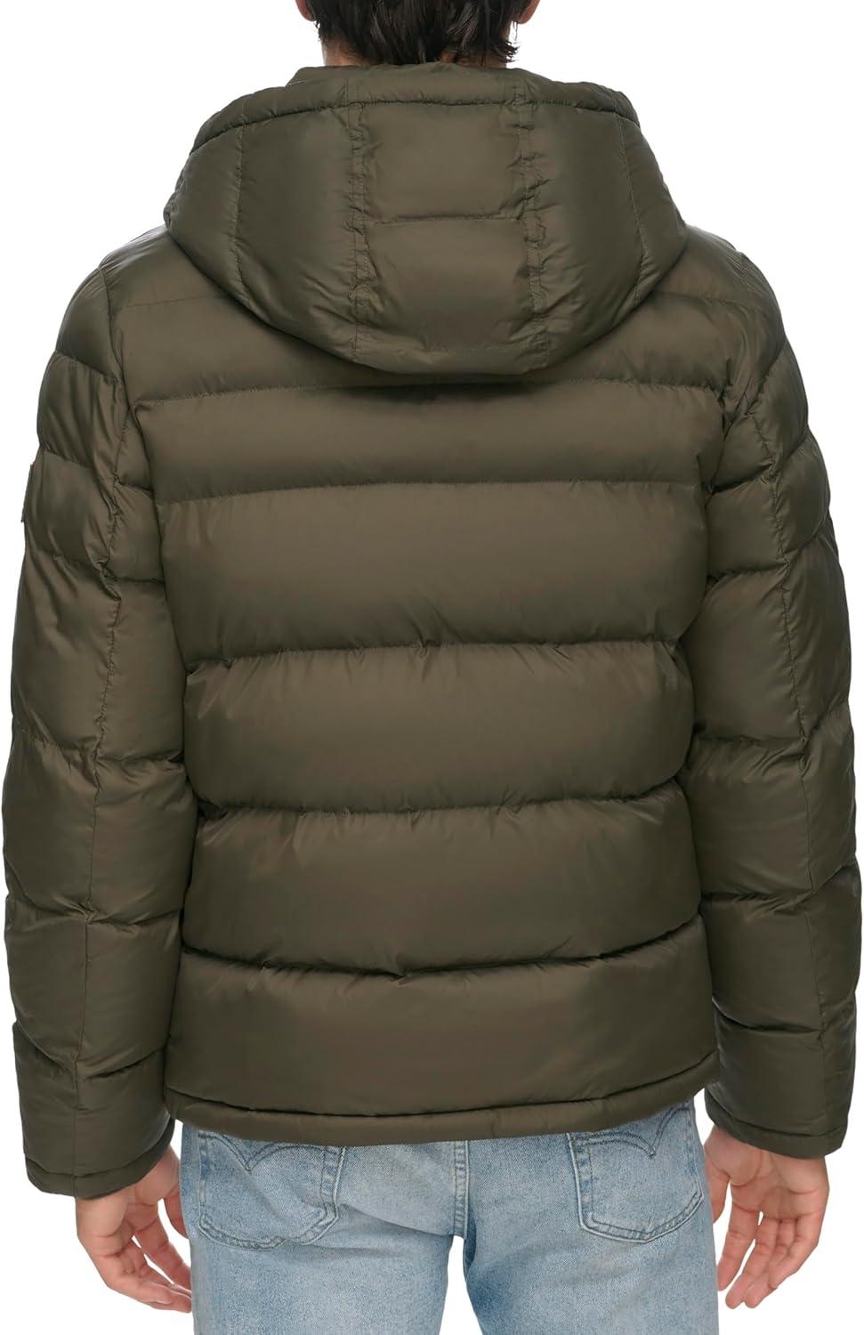 imageTommy Hilfiger Mens Down Alternative Hooded Puffer Jacket Standard and Big amp TallOlive