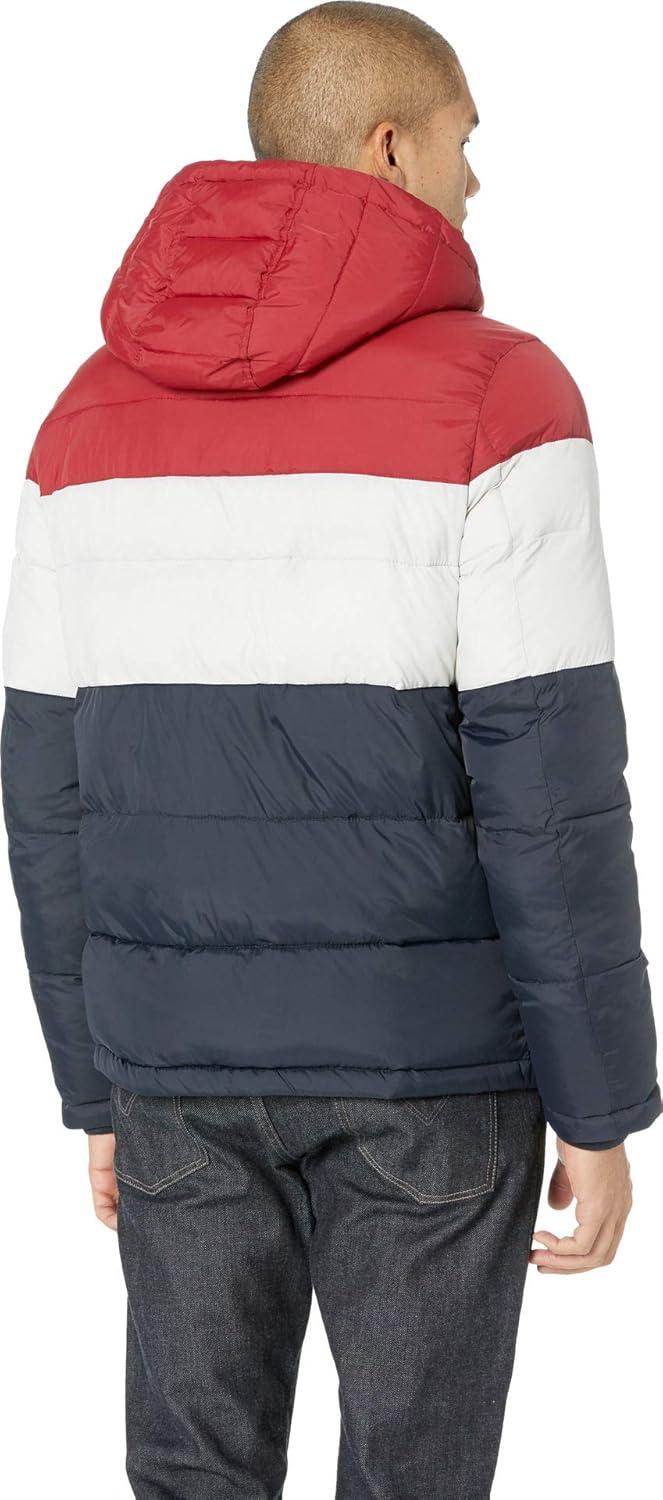 imageTommy Hilfiger Mens Down Alternative Hooded Puffer Jacket Standard and Big amp TallRedWhiteMidnight