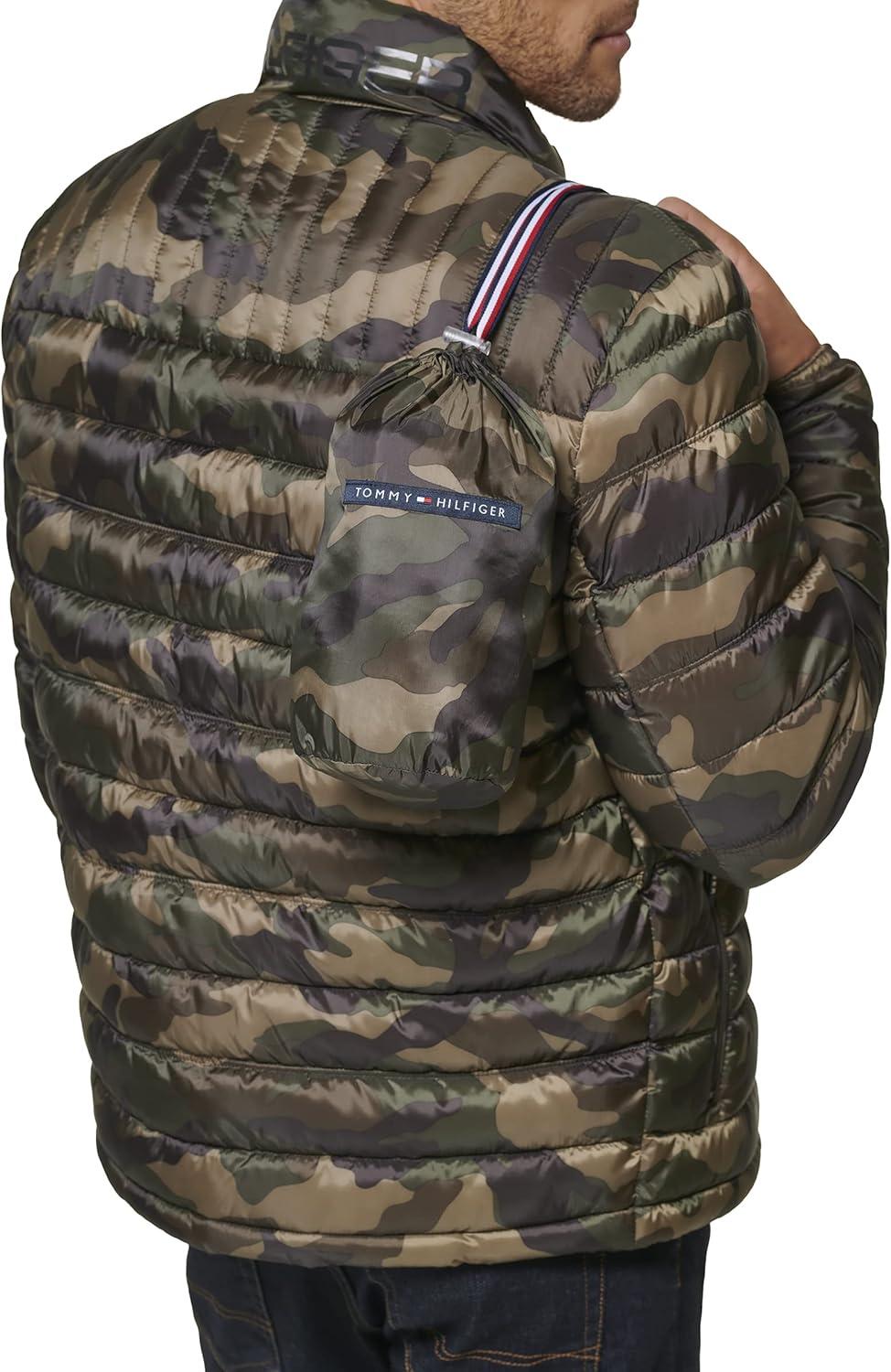 imageTommy Hilfiger Mens Embroidered Logo Puffer JacketCamouflage