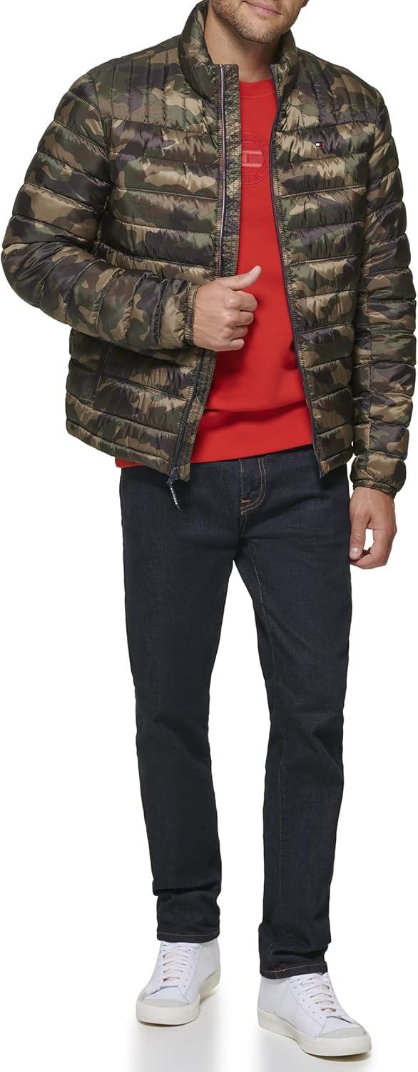 imageTommy Hilfiger Mens Embroidered Logo Puffer JacketCamouflage