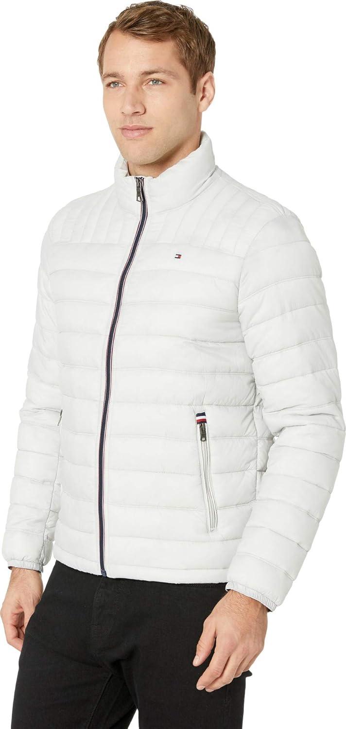 imageTommy Hilfiger Mens Embroidered Logo Puffer JacketIce