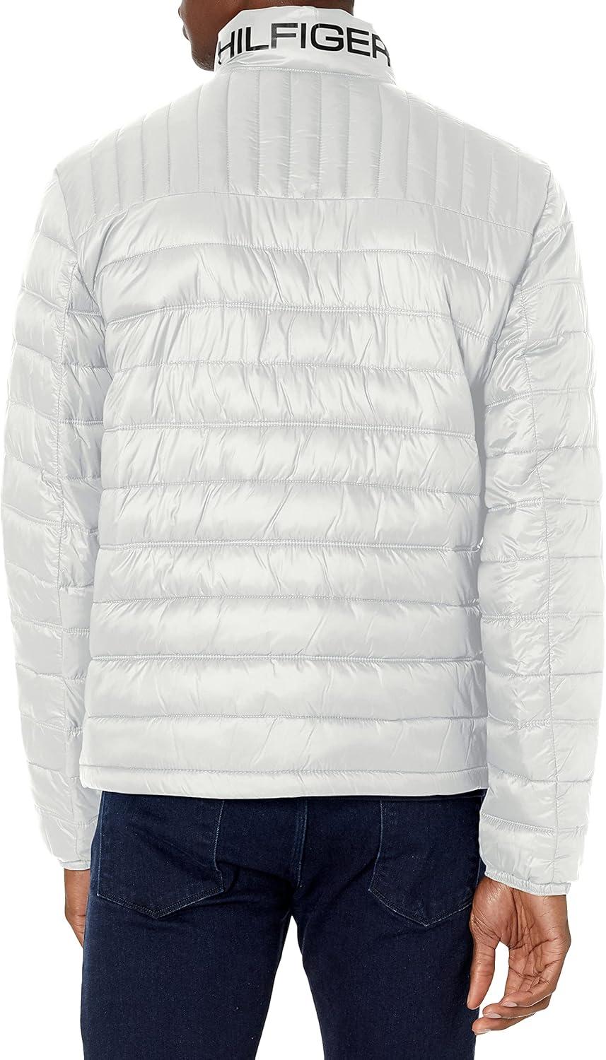 imageTommy Hilfiger Mens Embroidered Logo Puffer JacketIce Colorblock