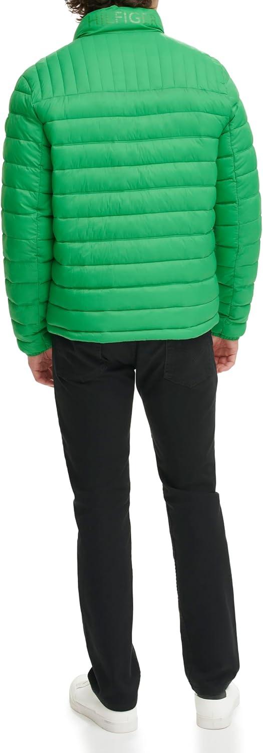 imageTommy Hilfiger Mens Embroidered Logo Puffer JacketJelly Bean Green