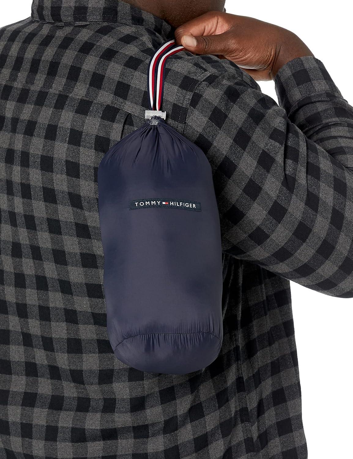 imageTommy Hilfiger Mens Embroidered Logo Puffer JacketMidnight