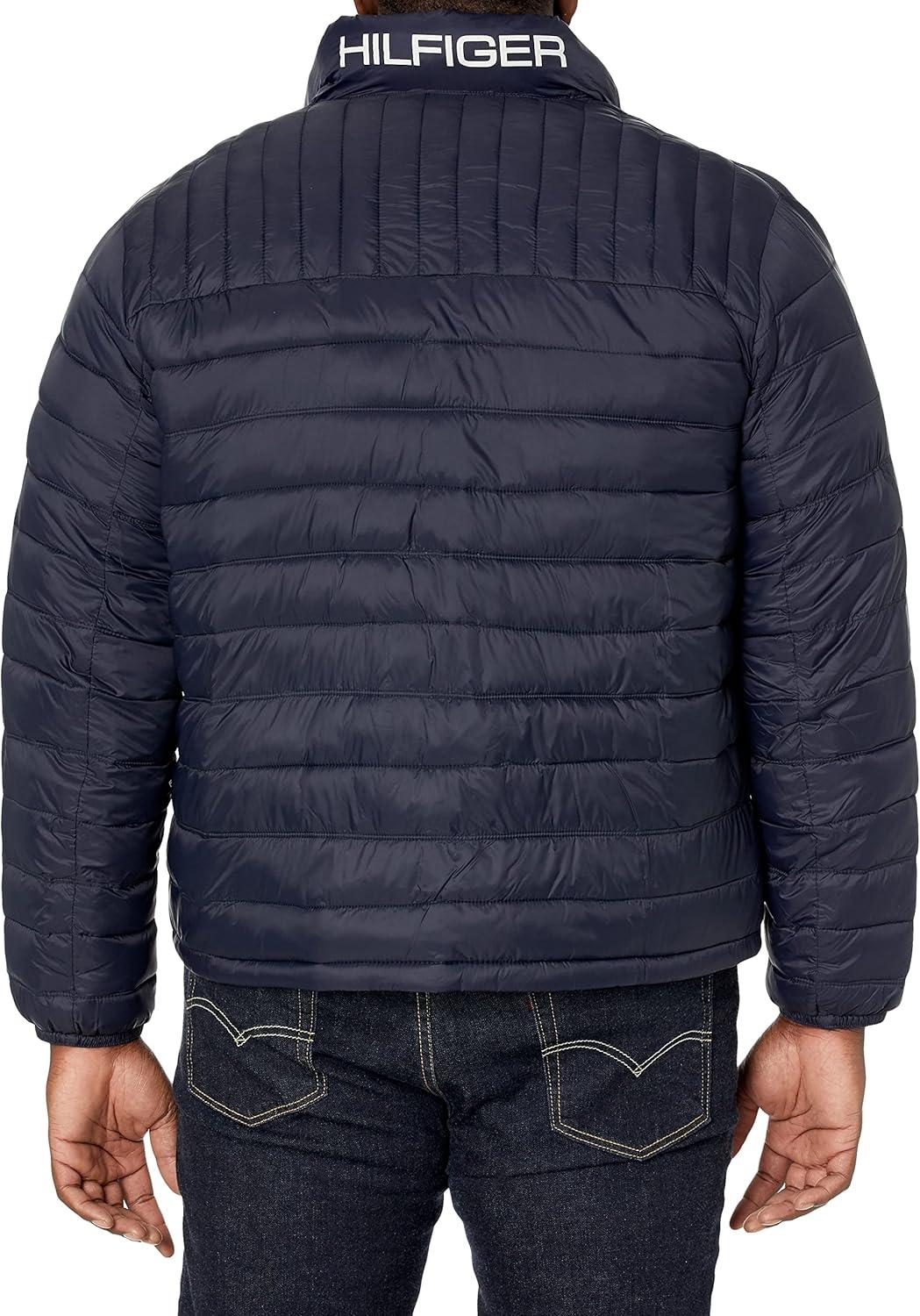 imageTommy Hilfiger Mens Embroidered Logo Puffer JacketMidnight