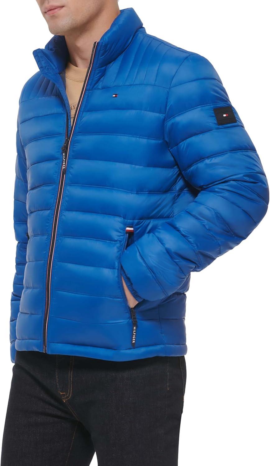 imageTommy Hilfiger Mens Embroidered Logo Puffer JacketNew Royal Blue