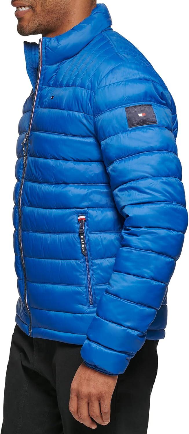 imageTommy Hilfiger Mens Embroidered Logo Puffer JacketNew Royal Blue