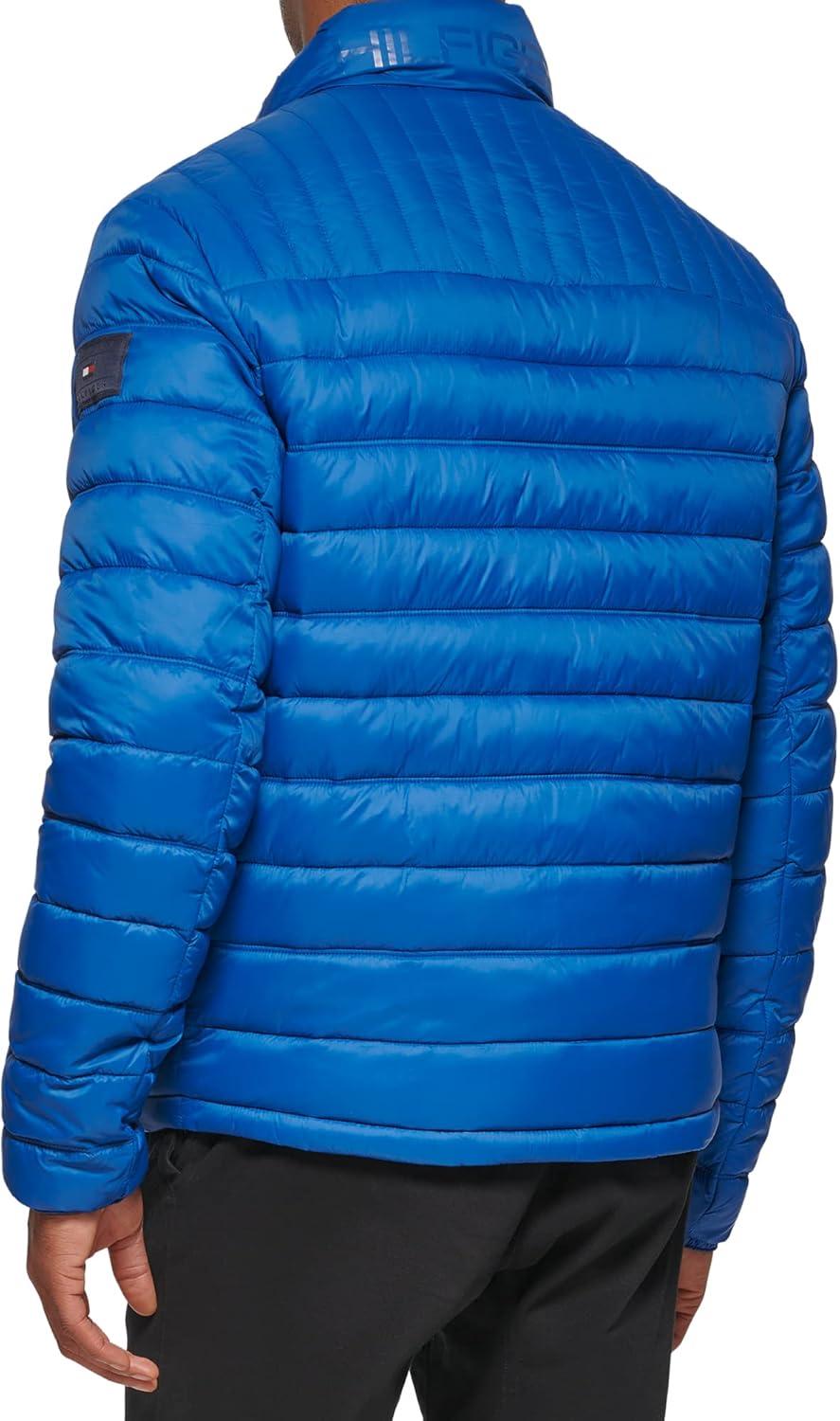 imageTommy Hilfiger Mens Embroidered Logo Puffer JacketNew Royal Blue
