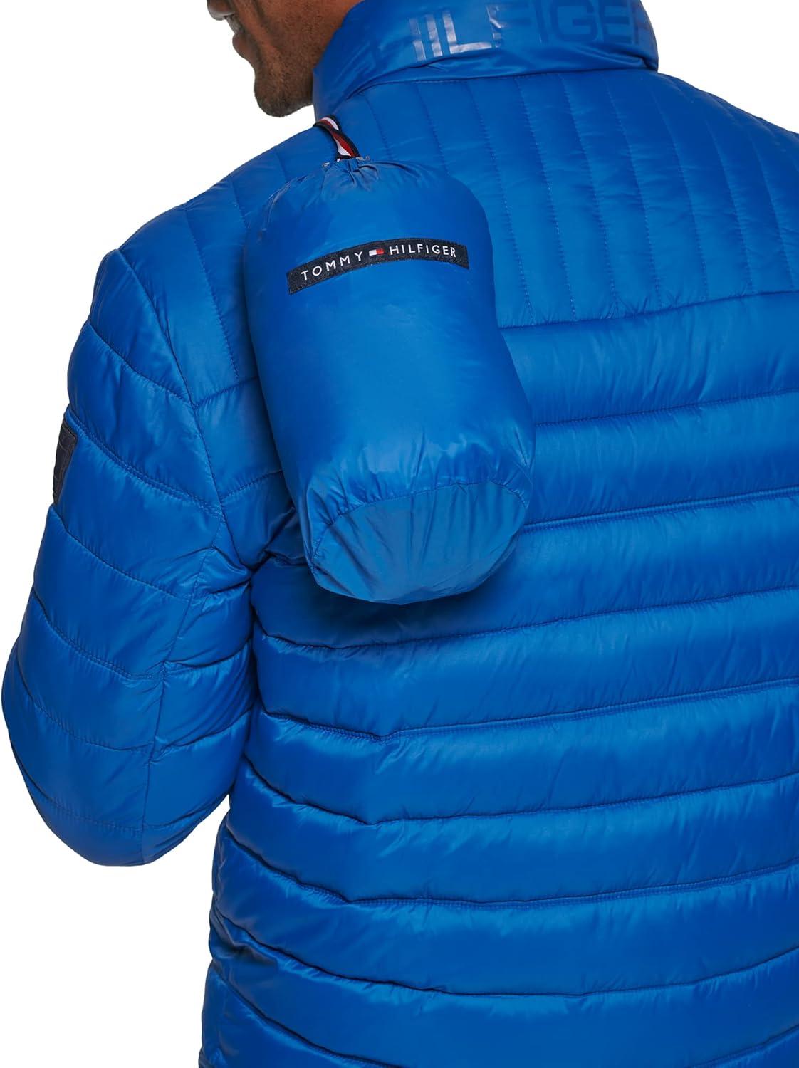 imageTommy Hilfiger Mens Embroidered Logo Puffer JacketNew Royal Blue