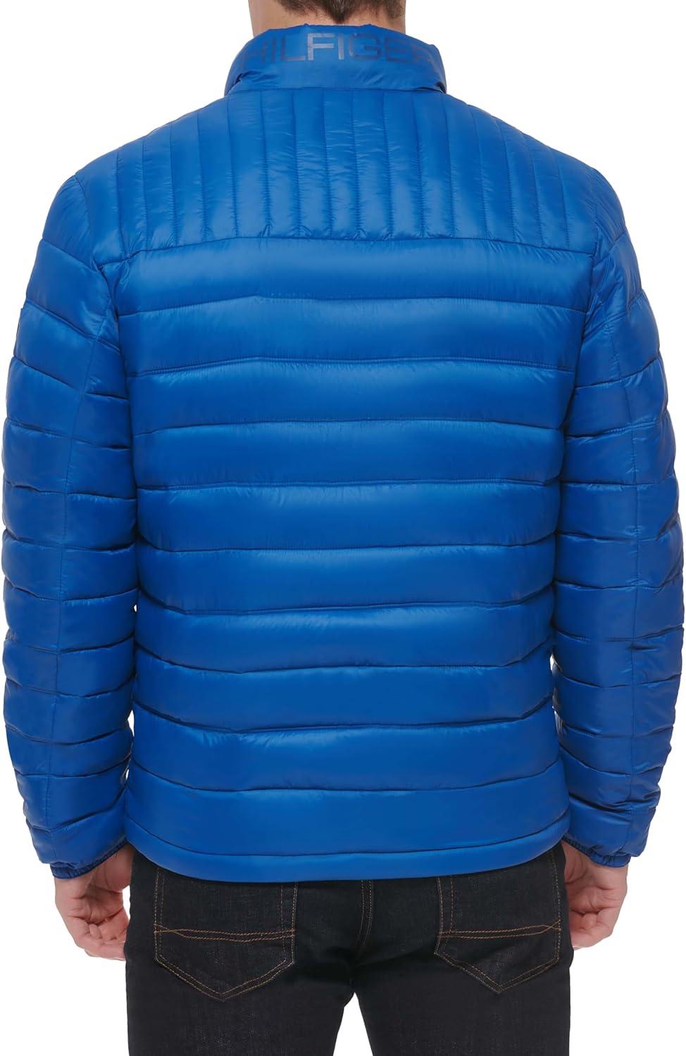 imageTommy Hilfiger Mens Embroidered Logo Puffer JacketNew Royal Blue