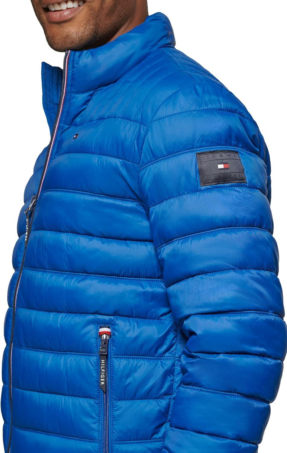 imageTommy Hilfiger Mens Embroidered Logo Puffer JacketNew Royal Blue