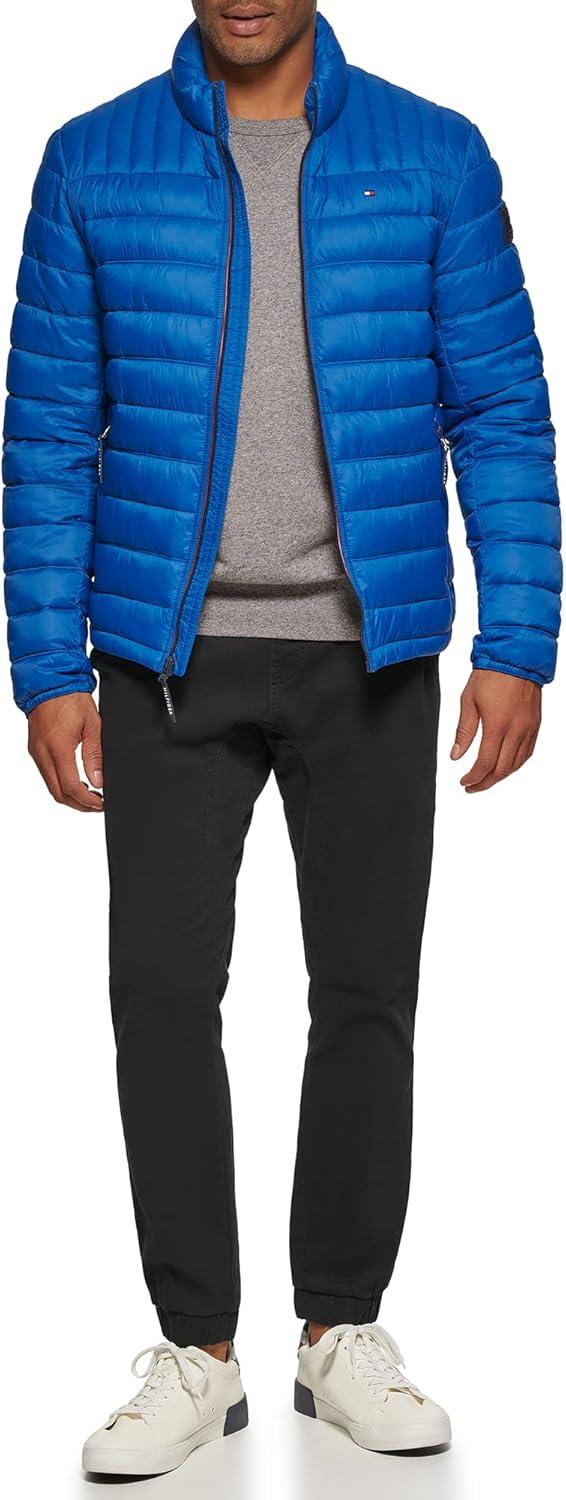 imageTommy Hilfiger Mens Embroidered Logo Puffer JacketNew Royal Blue