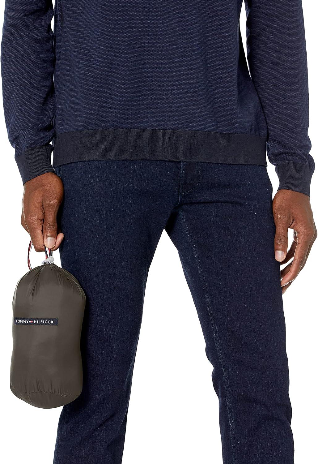 imageTommy Hilfiger Mens Embroidered Logo Puffer JacketOlive