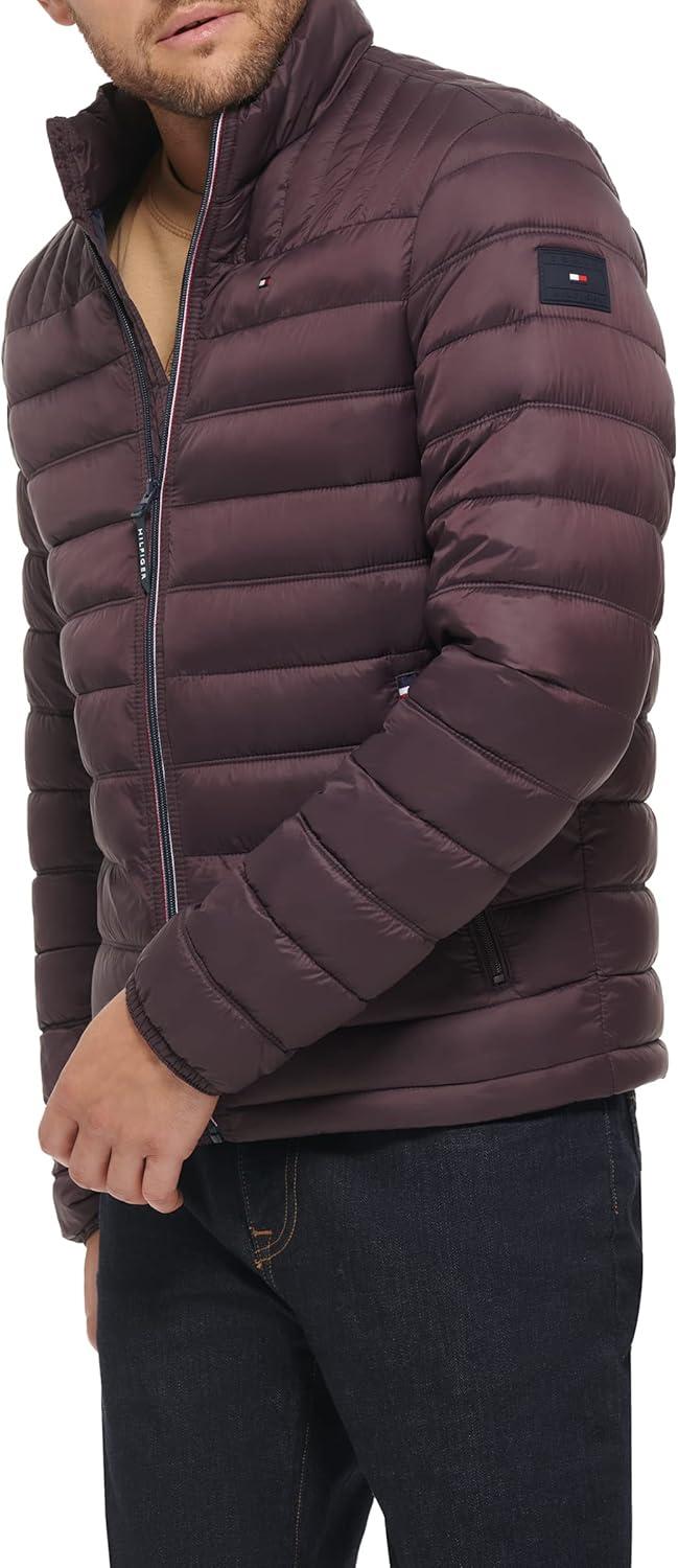 imageTommy Hilfiger Mens Embroidered Logo Puffer JacketPort