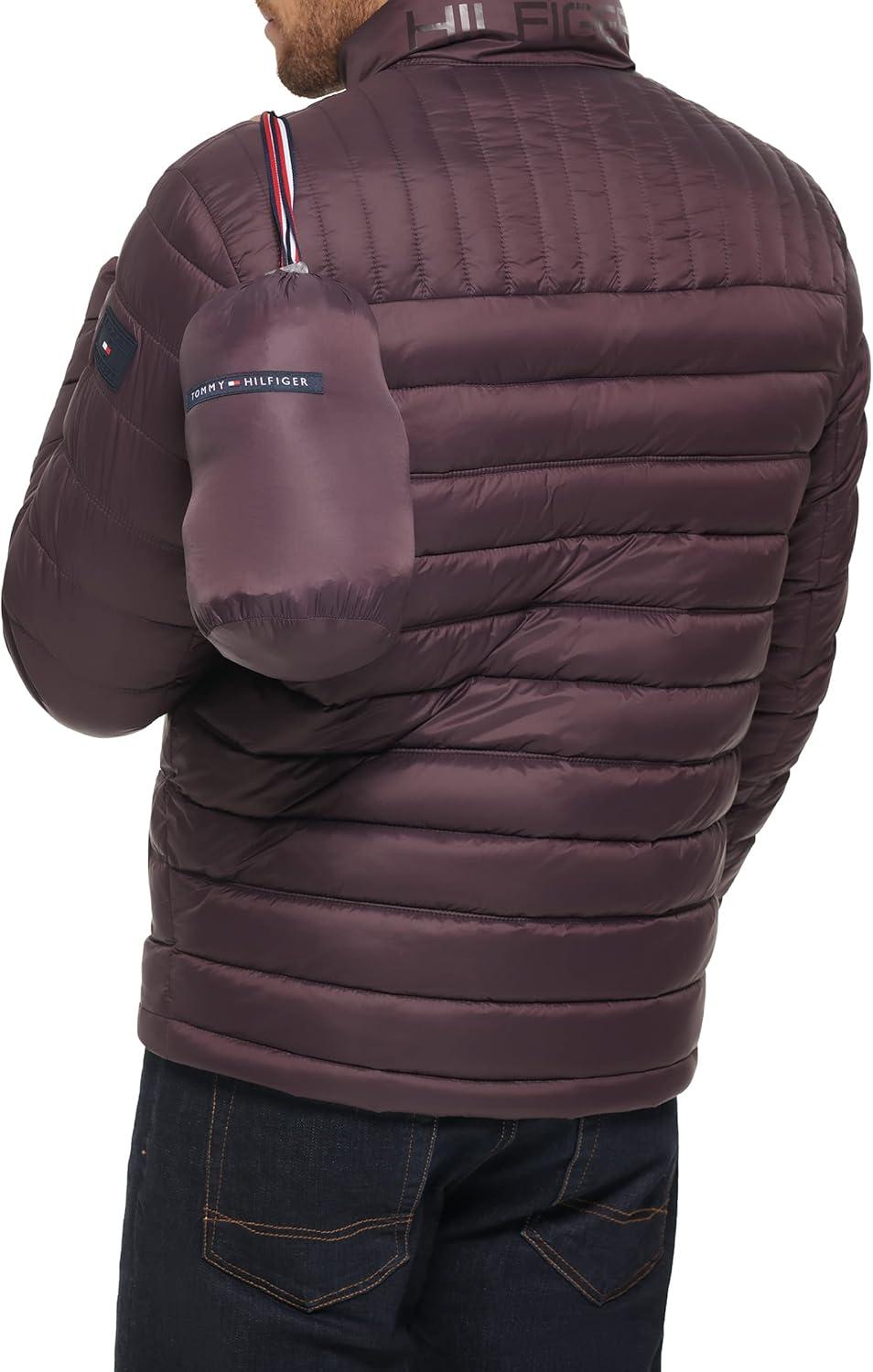 imageTommy Hilfiger Mens Embroidered Logo Puffer JacketPort