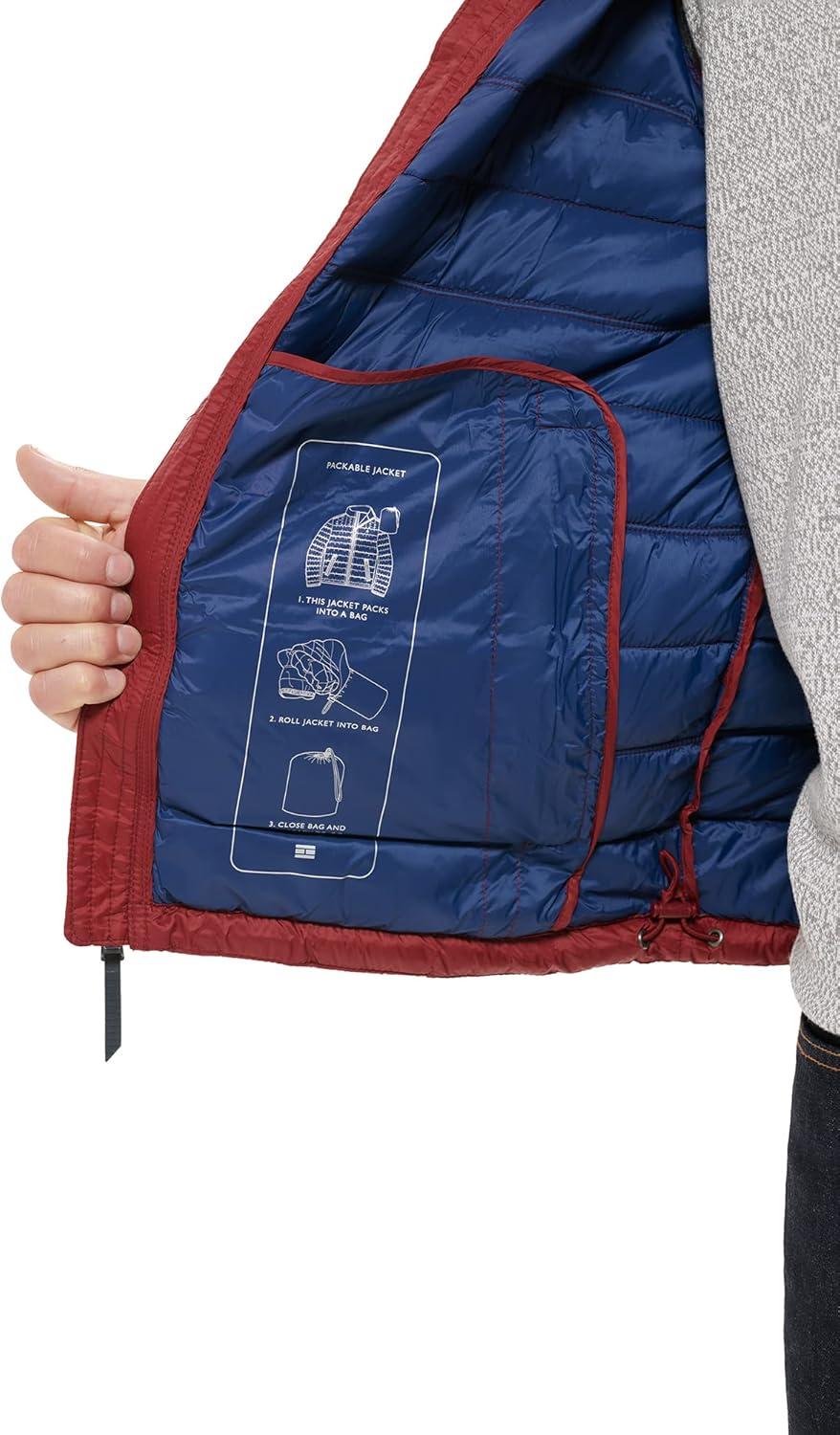 imageTommy Hilfiger Mens Embroidered Logo Puffer JacketRed