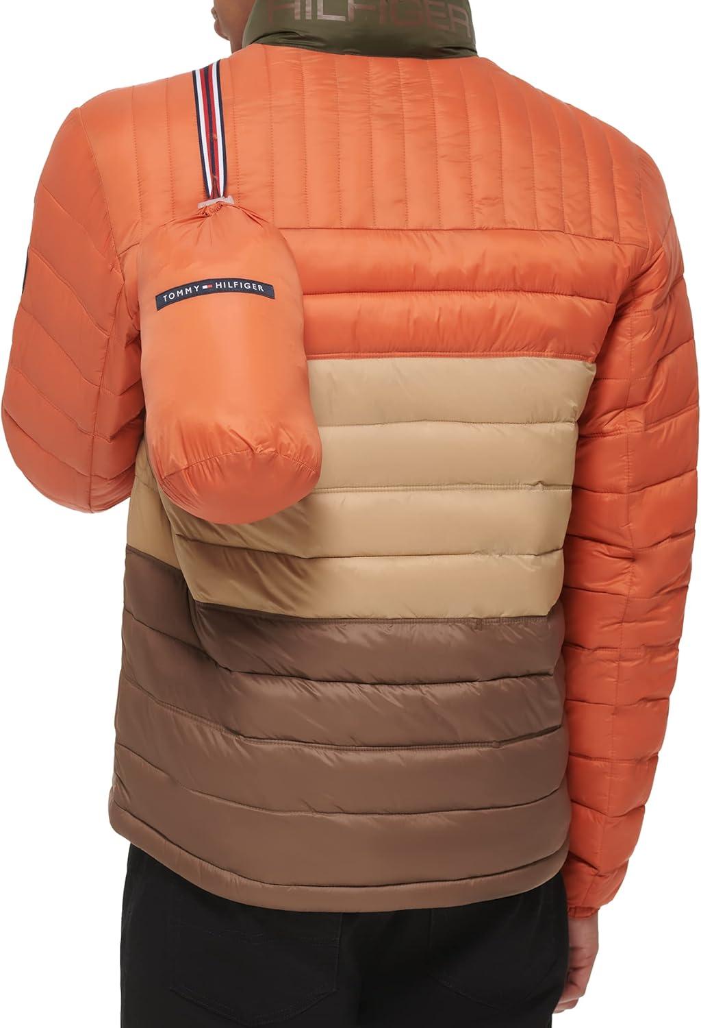 imageTommy Hilfiger Mens Embroidered Logo Puffer JacketStandard Issue Combo