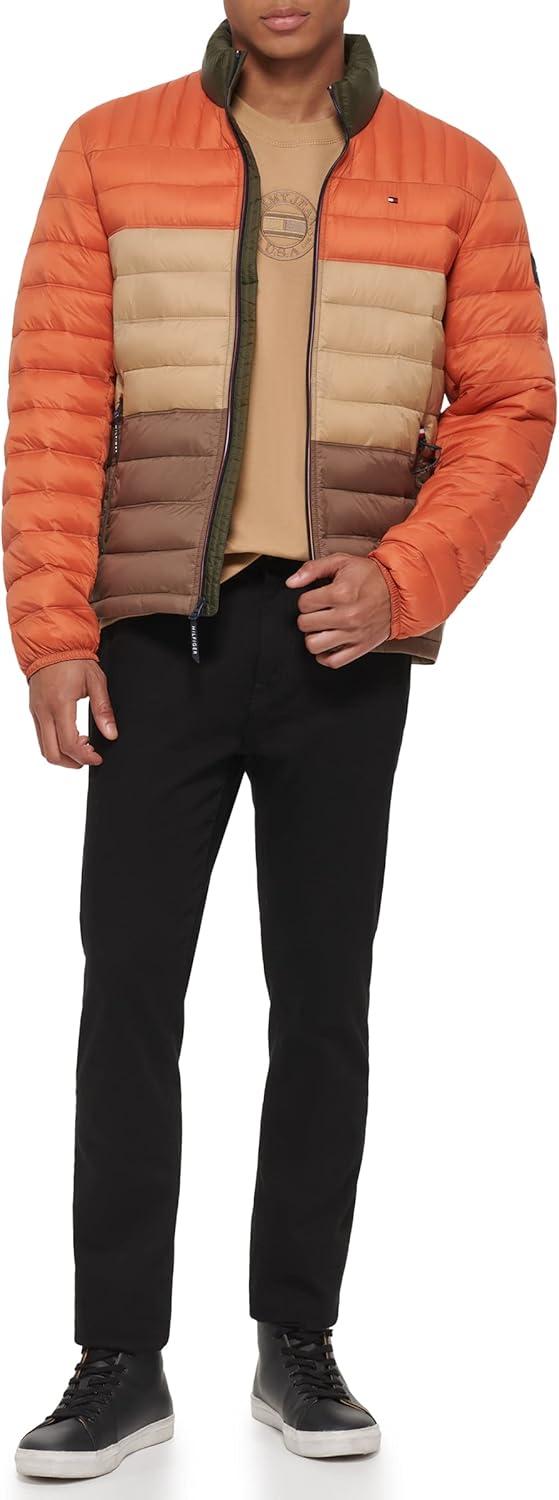 imageTommy Hilfiger Mens Embroidered Logo Puffer JacketStandard Issue Combo