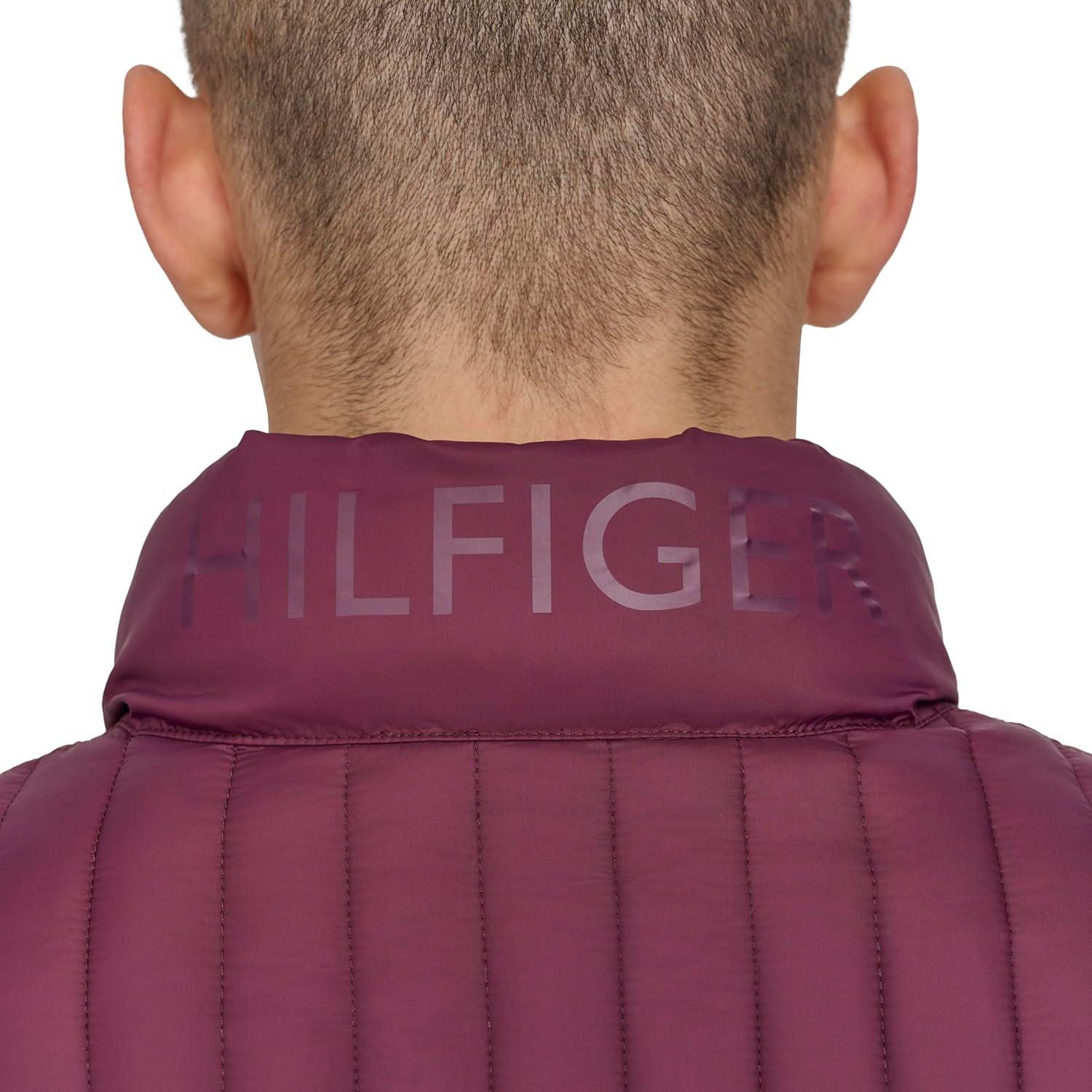 imageTommy Hilfiger Mens Embroidered Logo Puffer JacketWine Combo